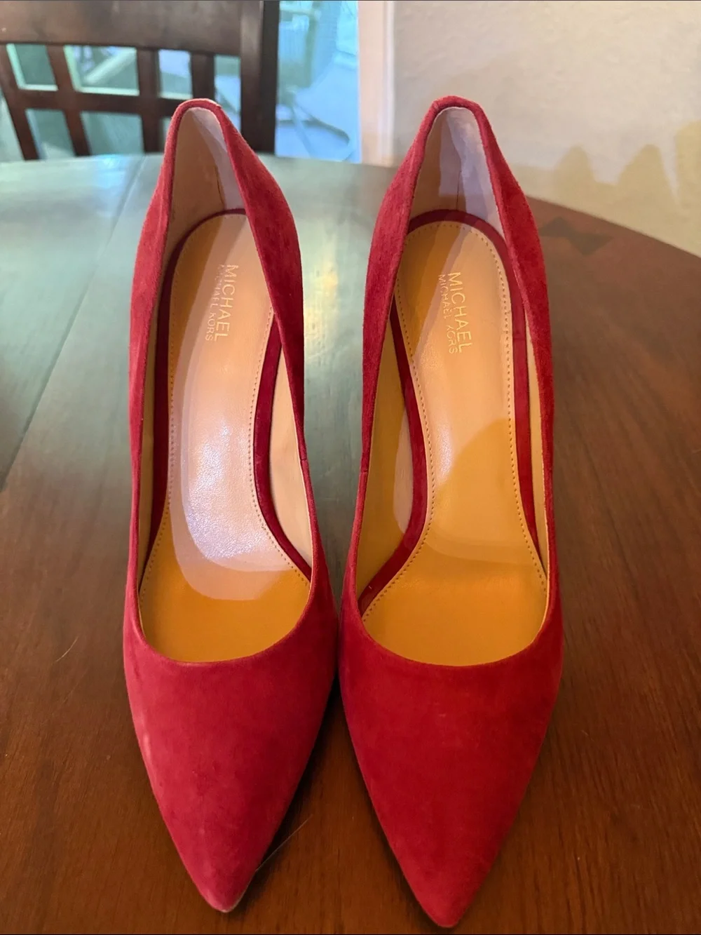 Michael Kors - Classic Red Suede Pointed-Toe Stiletto Pumps